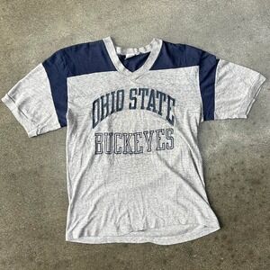 Vintage 1970s Champion Ohio State Buckeyes Size Large Single Stitch Tee Shirt